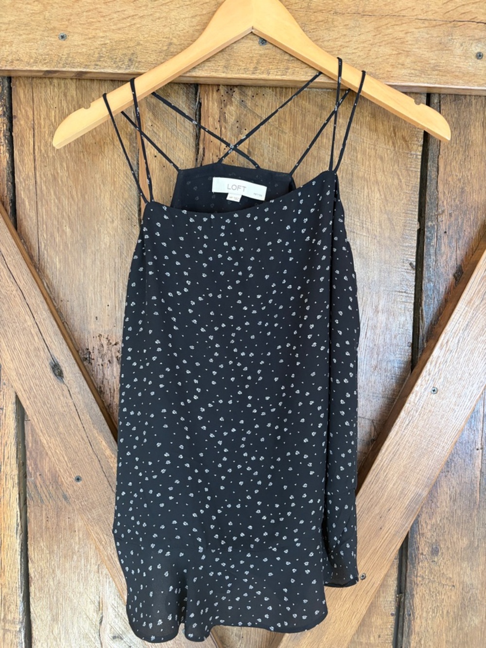 LOFT MP B&W Floral Camisole Shell